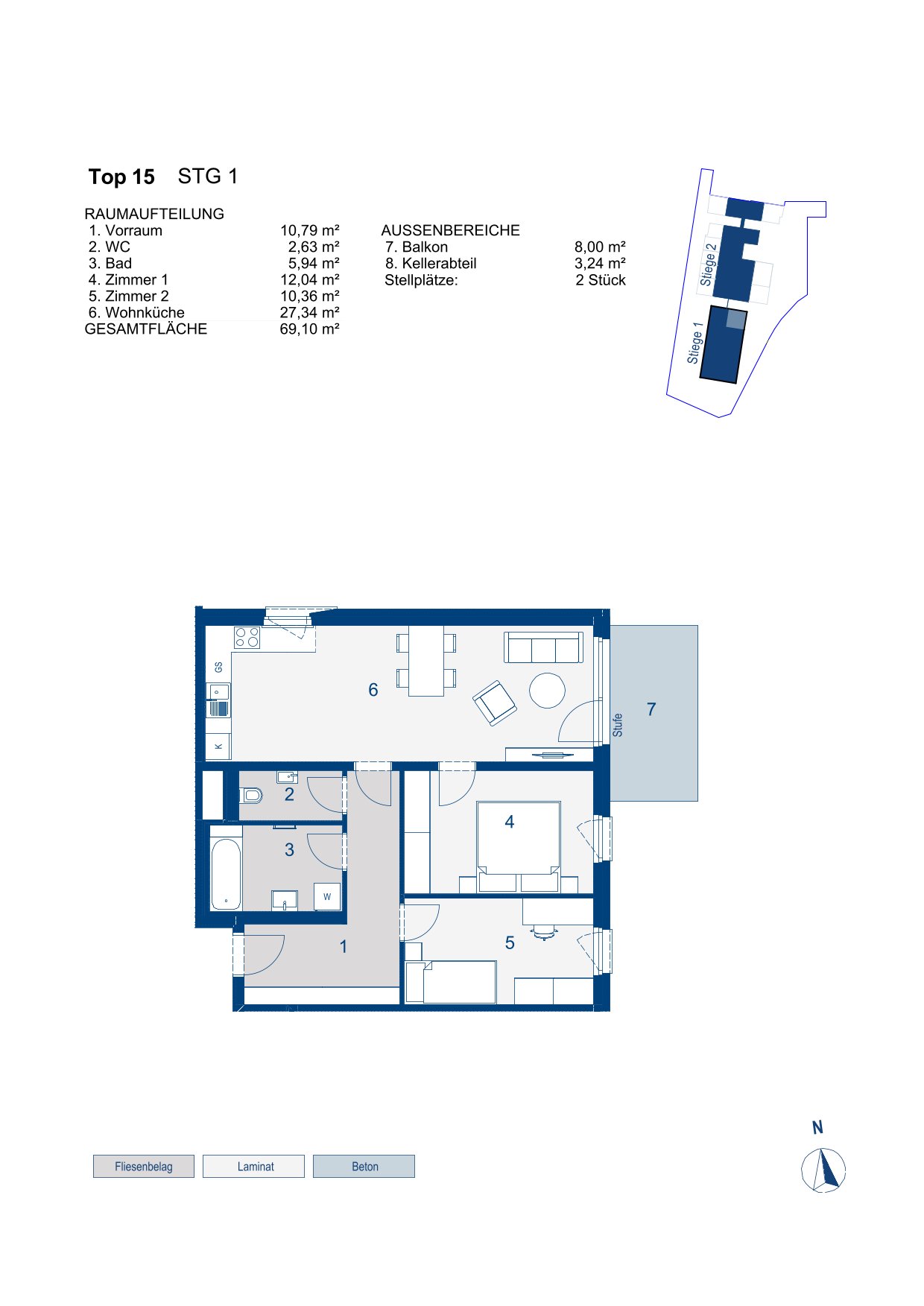 Foto 1 von 1 der Wohnung in 2334 Vösendorf